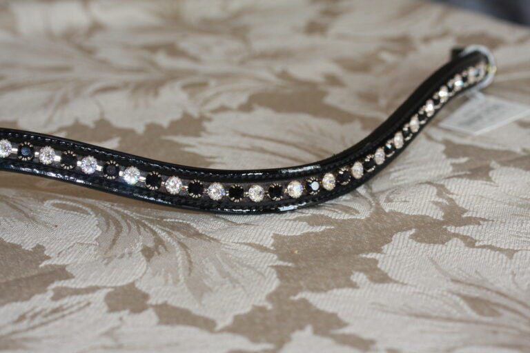 Equiture Alternating Jet And Clear Browband Iron Horse