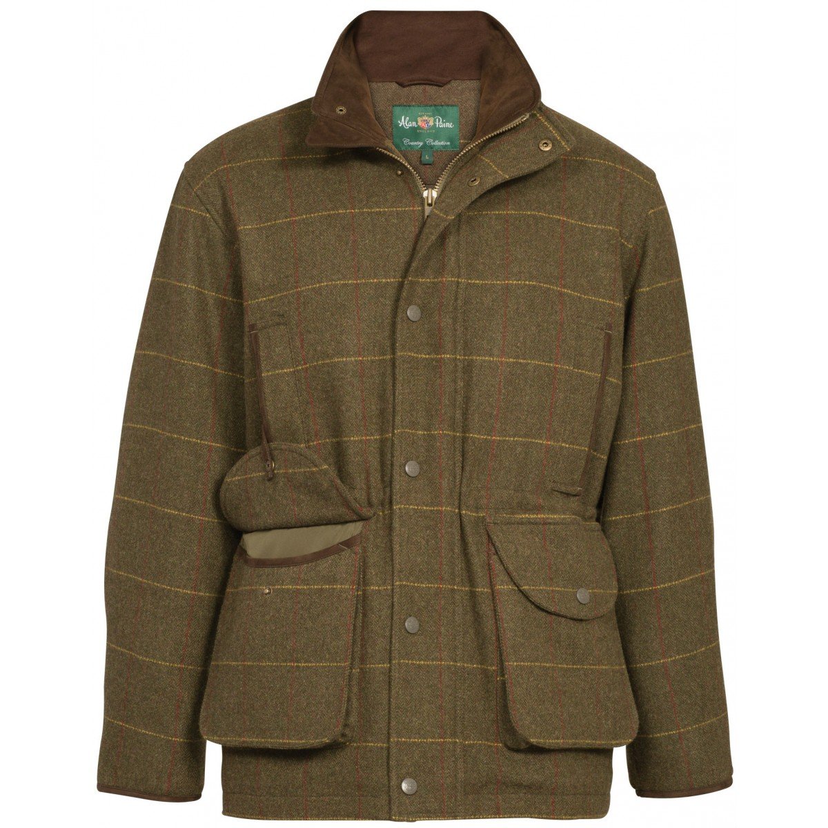 Alan Paine Combrook Mens Tweed Shooting Field Coat - Regular Fit - Iron ...