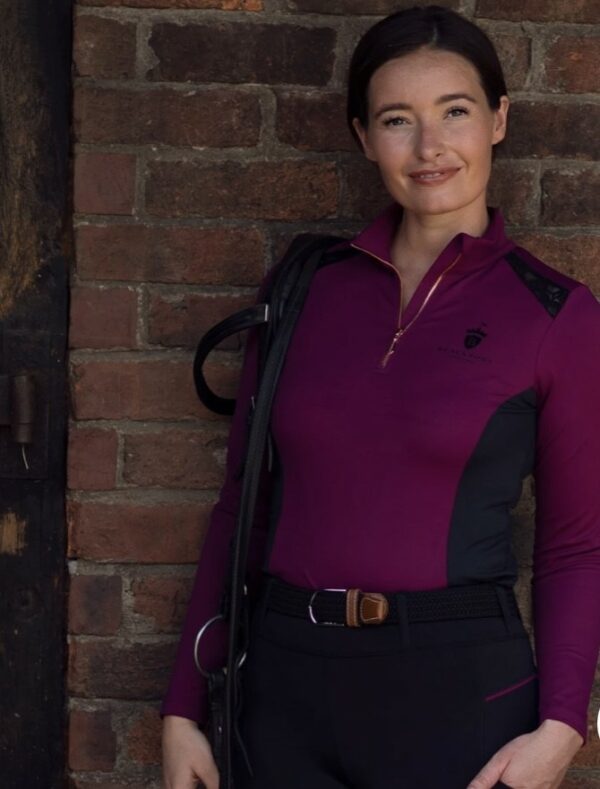 Blackfort Equestrian Plum & Black Lace Base Layer Iron Horse